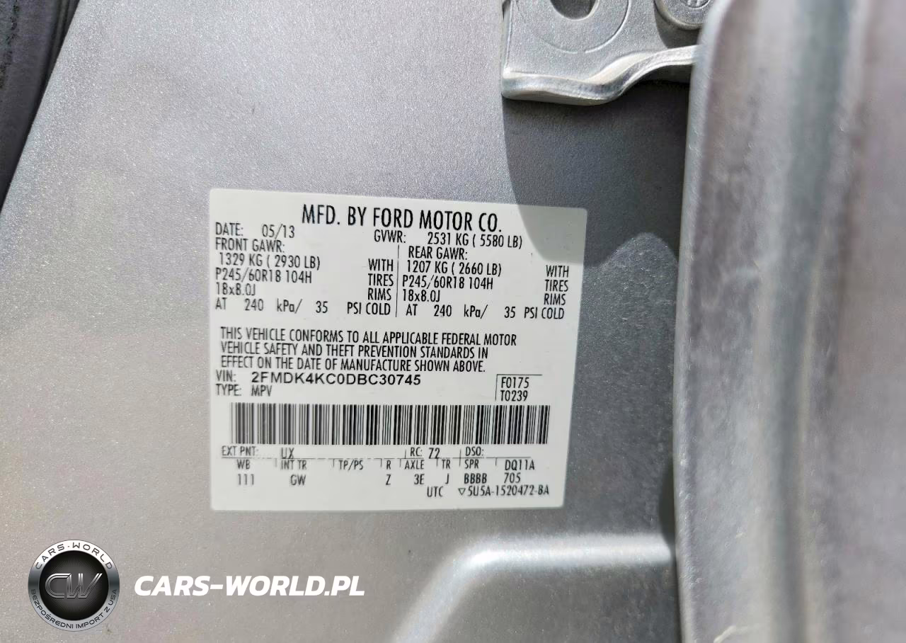 2013 Ford Edge Limited VIN:2FMDK4KC0DBC30745 - 13