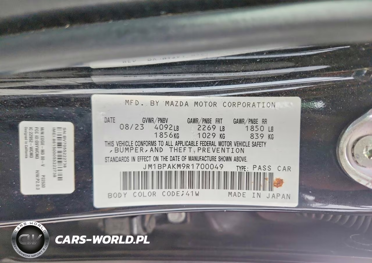 2024 Mazda 3 Select Sport VIN:JM1BPAKM9R1700049 - 12