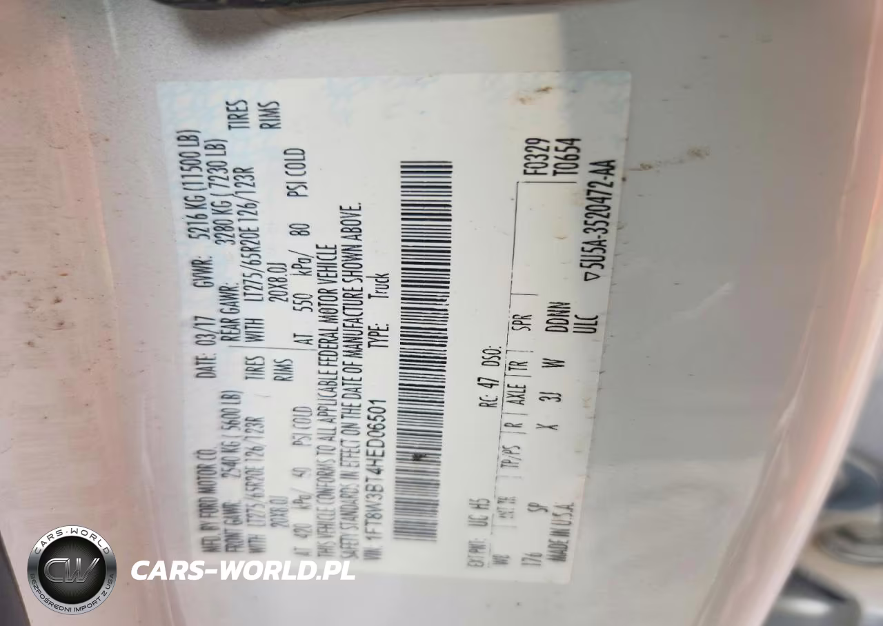 2017 Ford F350 Super Duty VIN:1FT8W3BT4HED06501 - 12
