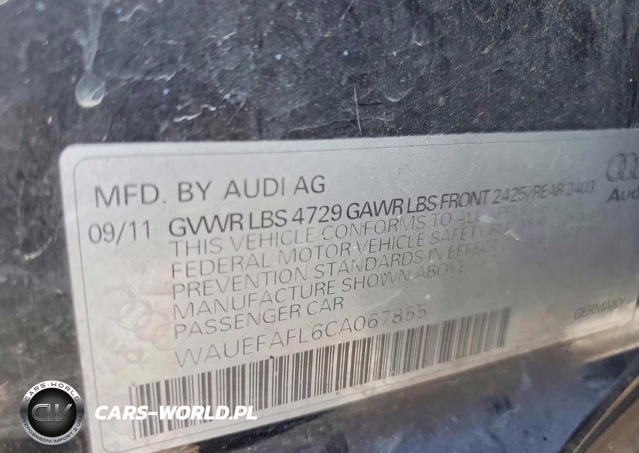 2012 Audi A4 Premium Plus VIN:WAUEFAFL6CA067855 - 12