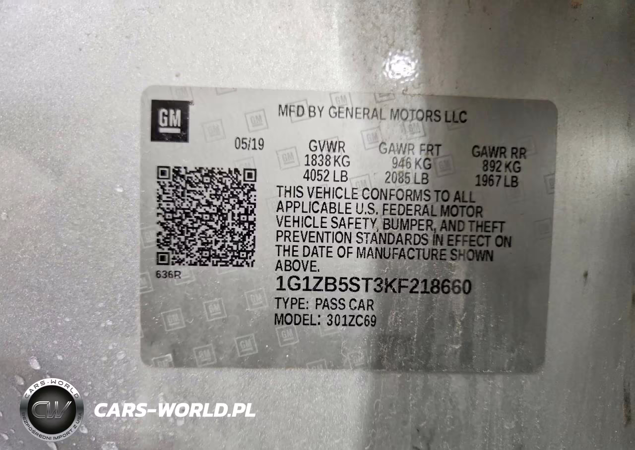 2019 Chevrolet Malibu Ls VIN:1G1ZB5ST3KF218660 - 13