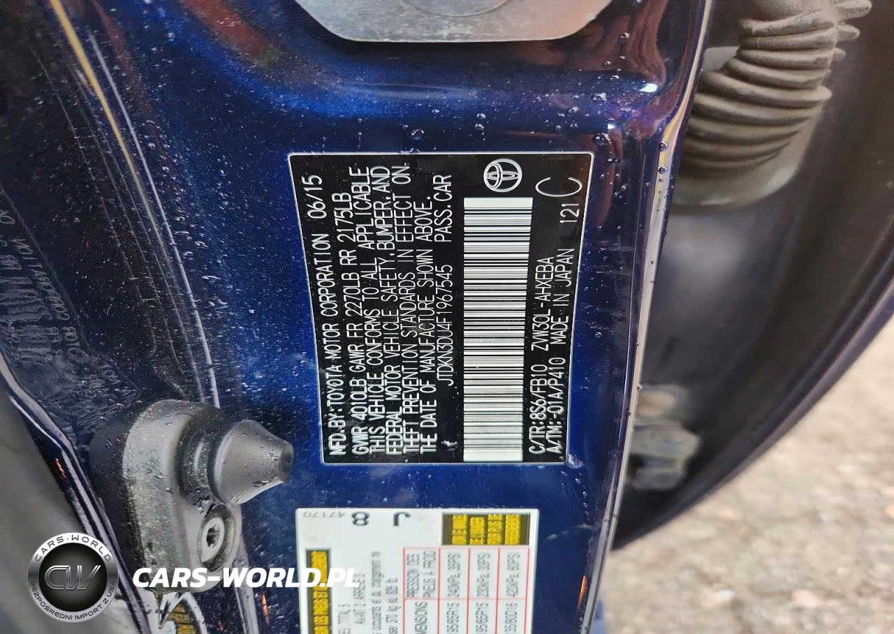 2015 Toyota Prius Two VIN:JTDKN3DU4F1967545 - 12