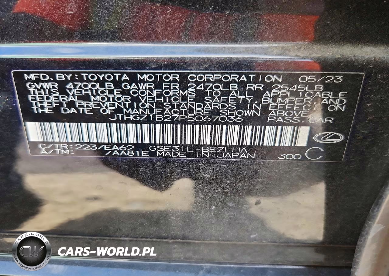 2023 Lexus Is 350 F Sport VIN:JTHGZ1B27P5067036 - 13