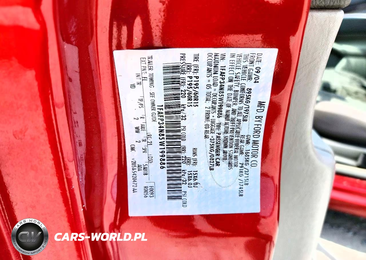 2005 Ford Focus Zx4 VIN:1FAFP34N85W199886 - 12