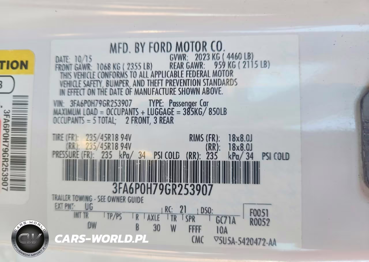 2016 Ford Fusion Se VIN:3FA6P0H79GR253907 - 12