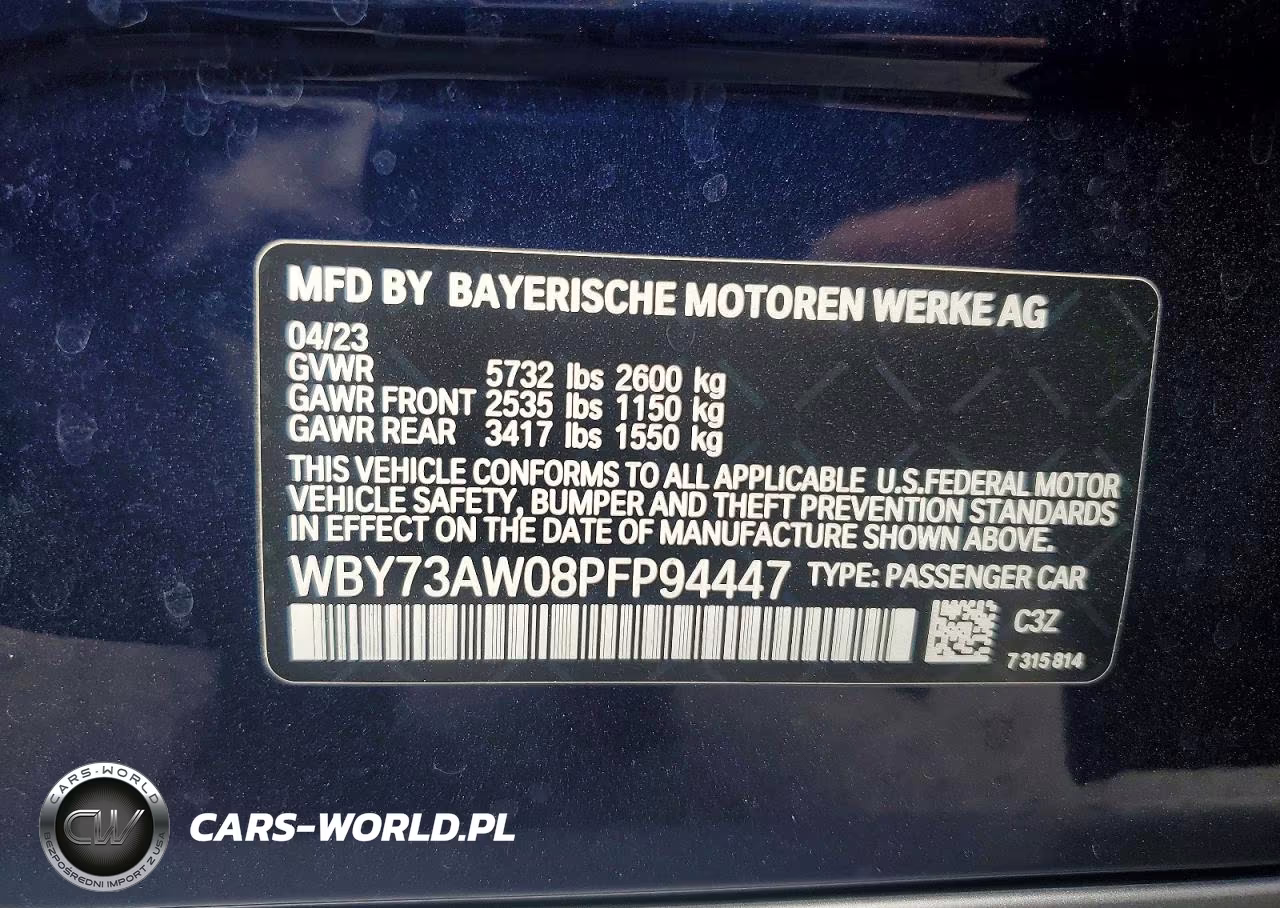 2023 BMW I4 Edrive 40 VIN:WBY73AW08PFP94447 - 12