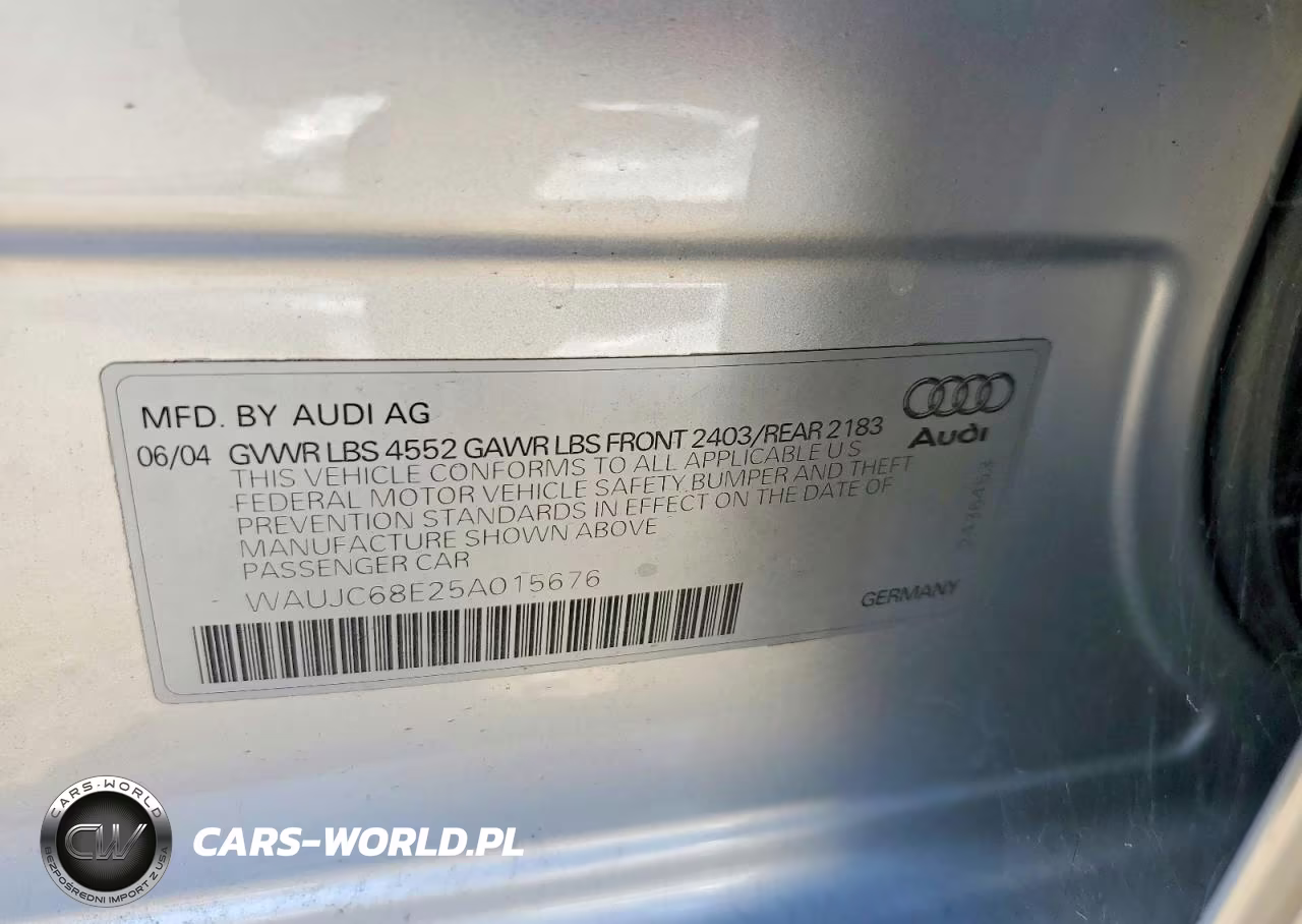 2005 Audi A4 1.8T VIN:WAUJC68E25A015676 - 12