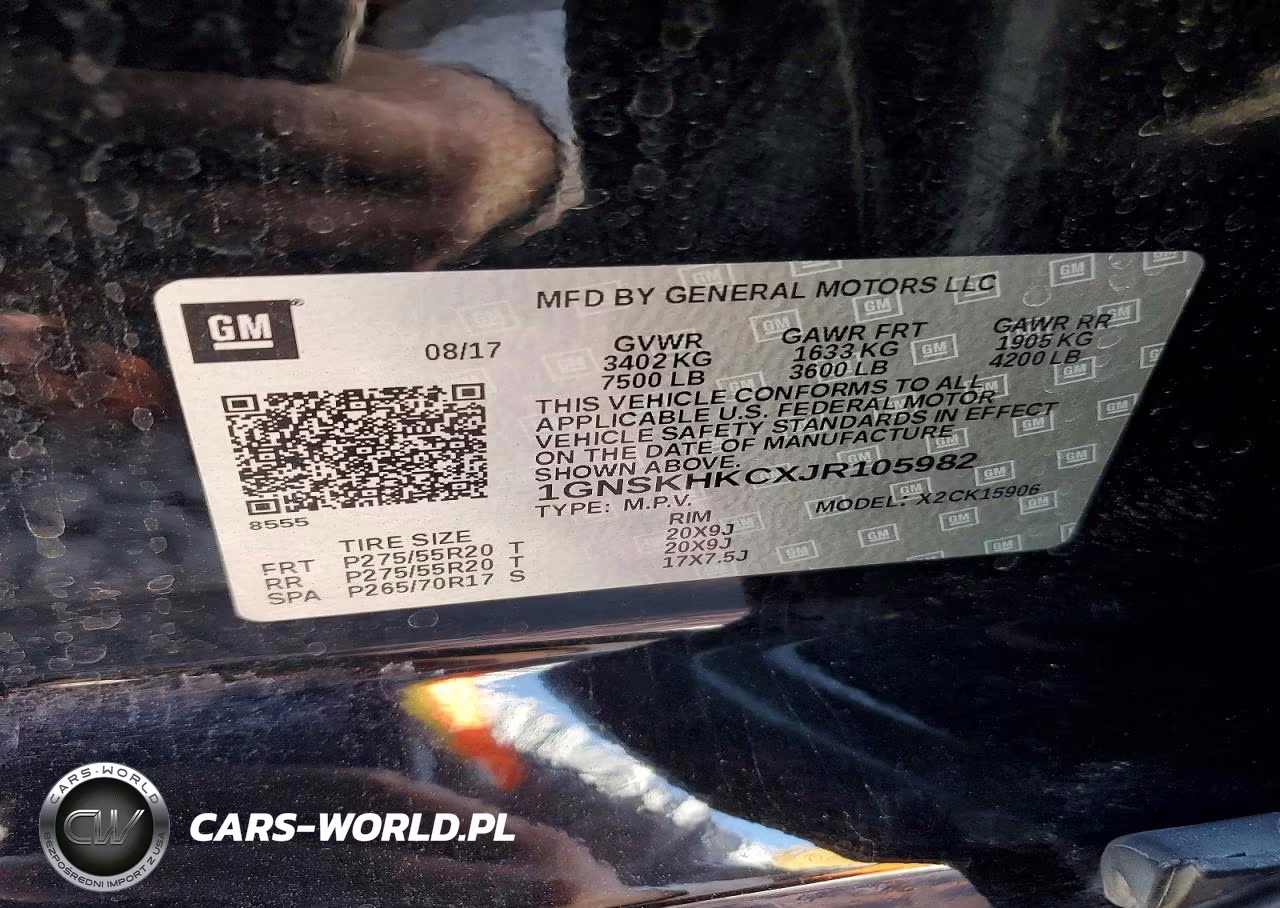 2018 Chevrolet Subrban VIN:1GNSKHKCXJR105982 - 13