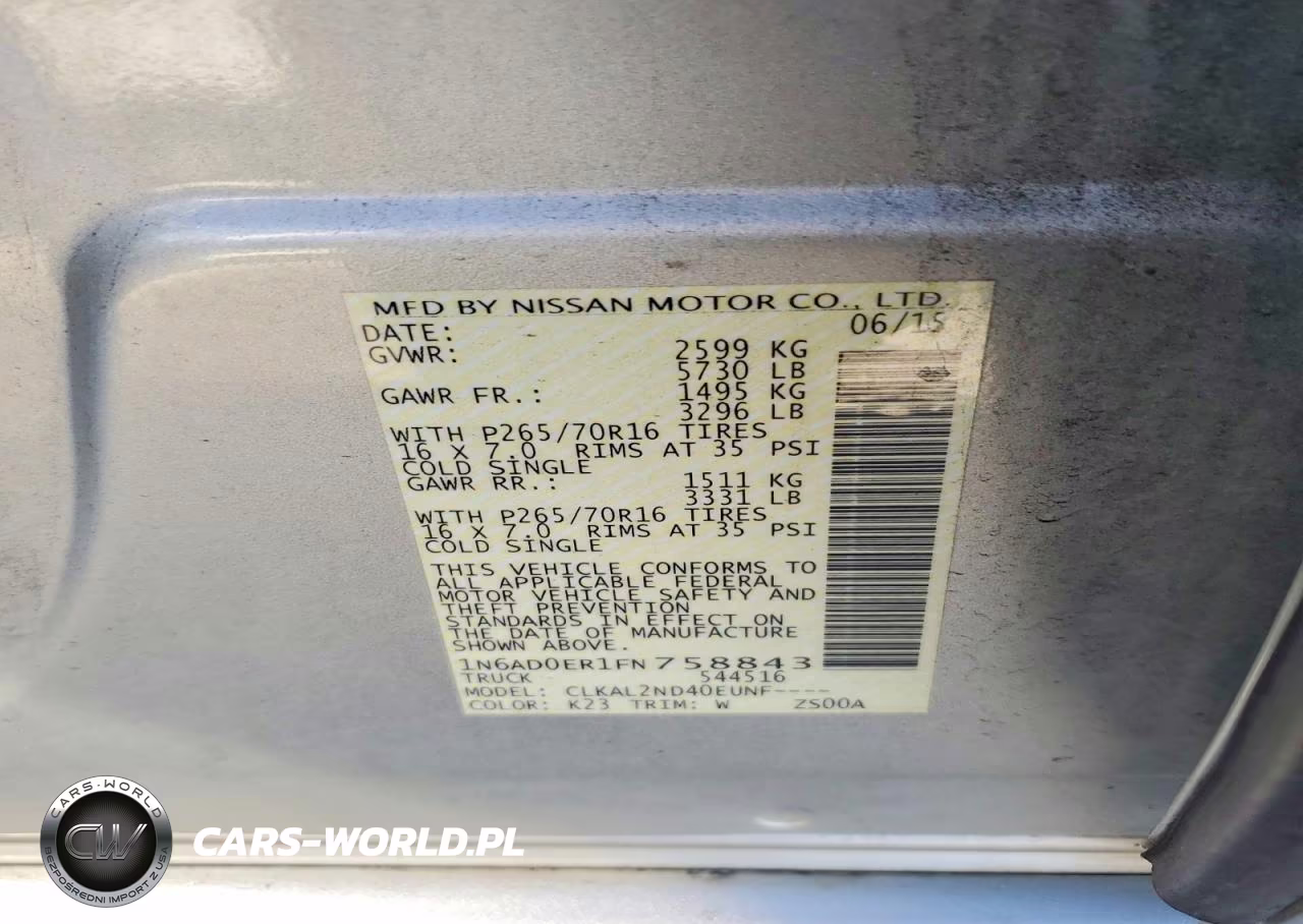 2015 Nissan Frontier S VIN:1N6AD0ER1FN758843 - 12