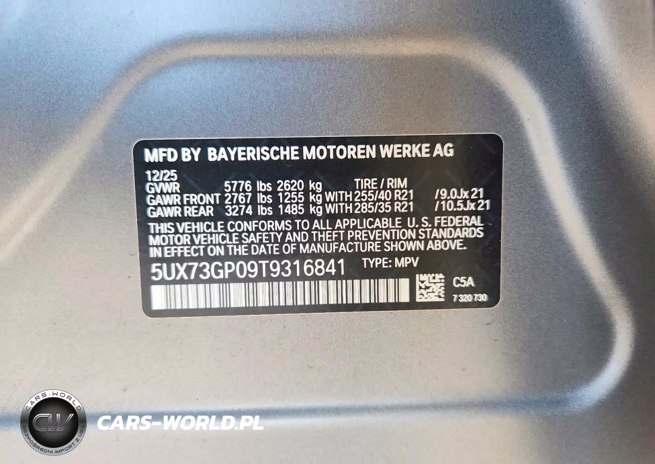 2026 BMW X3 M50 VIN:5UX73GP09T9316841 - 14