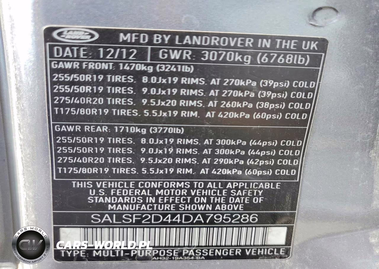2013 Land Rover Range Rover Sport Hse VIN:SALSF2D44DA795286 - 13