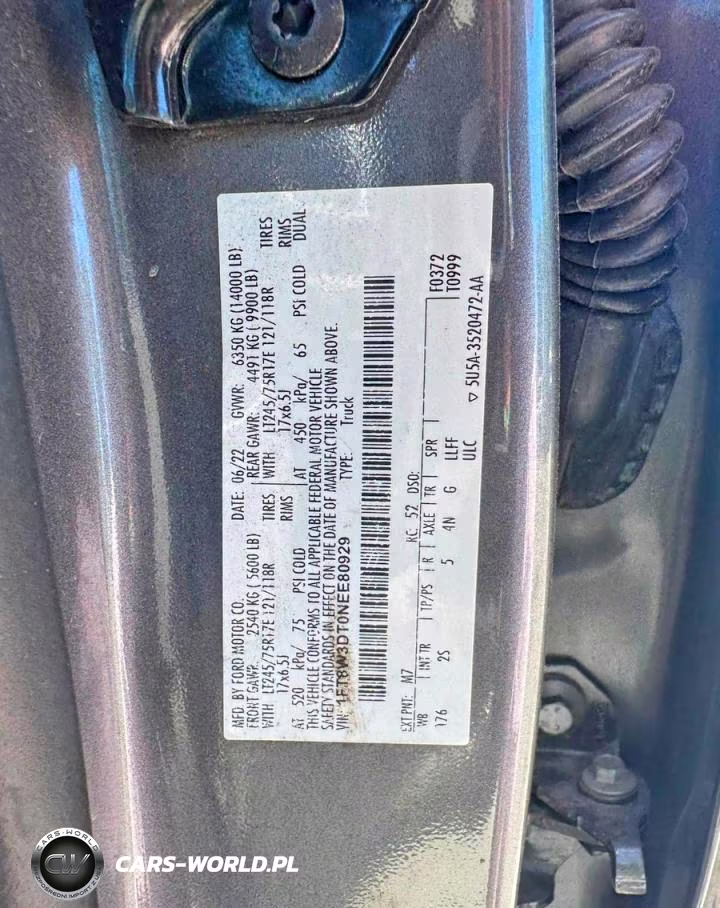 2022 Ford F350 Super Duty VIN:1FT8W3DT0NEE80929 - 10