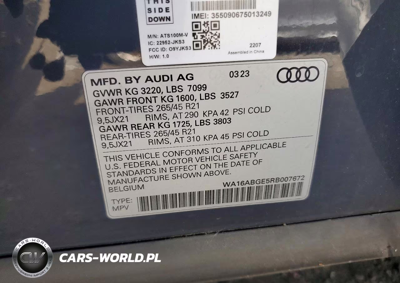 2024 Audi Q8 E-Tron Prestige VIN:WA16ABGE5RB007672 - 12