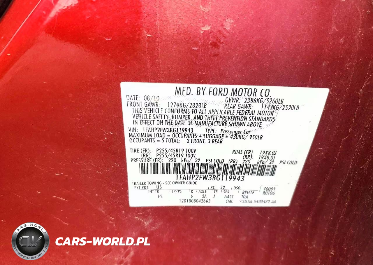 2011 Ford Taurus Limited VIN:1FAHP2FW3BG119943 - 12