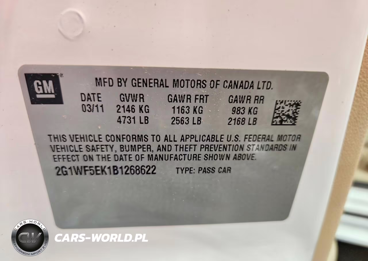 2011 Chevrolet Impala Ls VIN:2G1WF5EK1B1268622 - 12