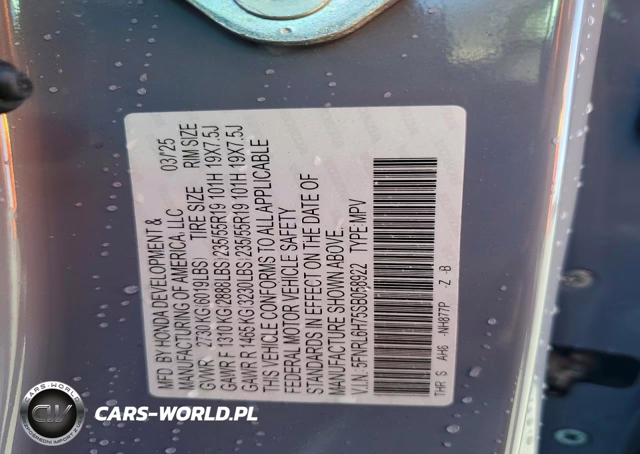 2025 Honda Odyssey Sport-L VIN:5FNRL6H75SB058922 - 14