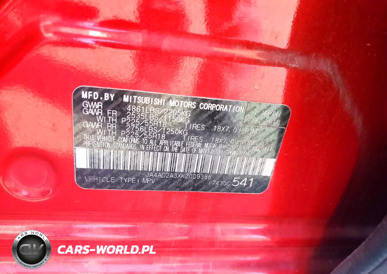 2019 Mitsubishi Outlander Es VIN:JA4AD2A3XKZ009388 - 13