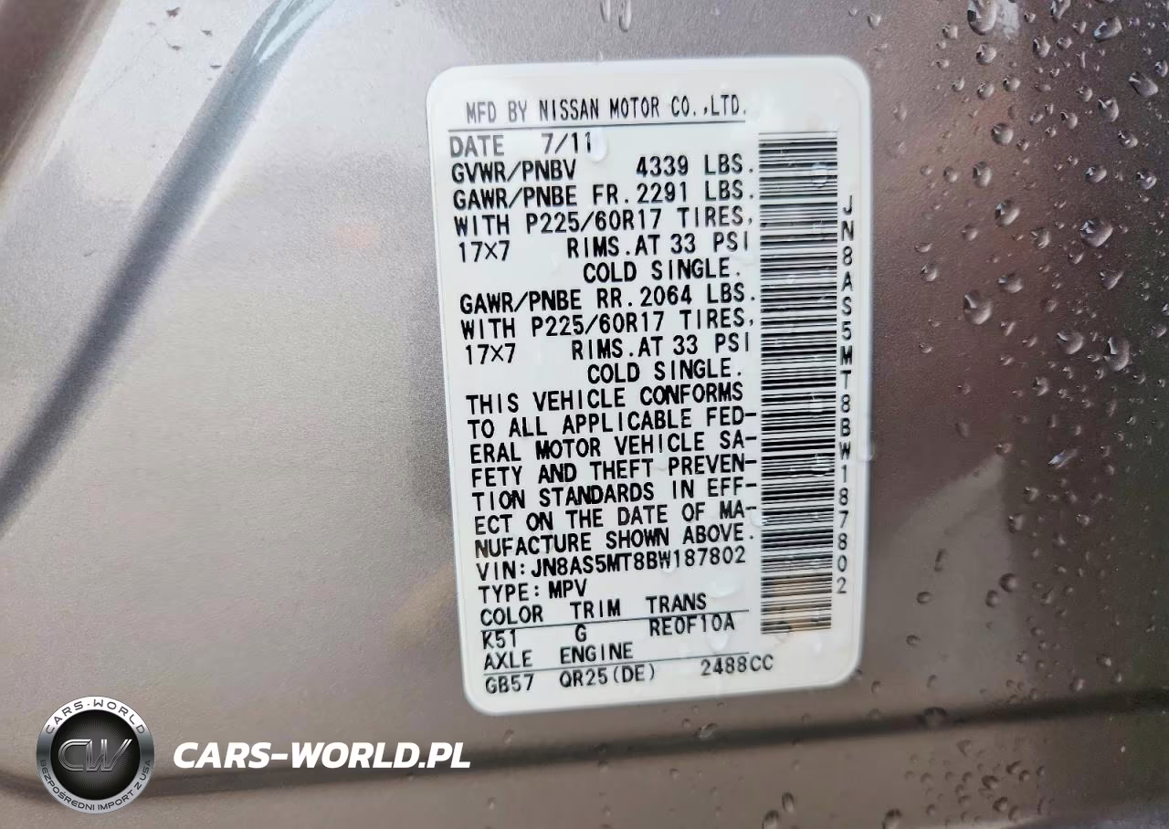 2011 Nissan Rogue S VIN:JN8AS5MT8BW187802 - 13