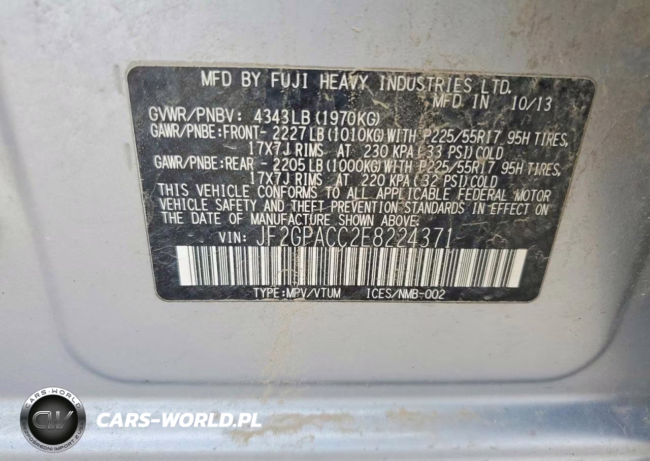 2014 Subaru Xv Crosstrek 2.0 Premium VIN:JF2GPACC2E8224371 - 12