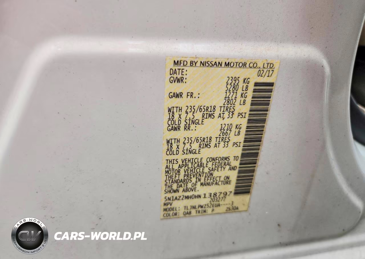 2017 Nissan Murano S VIN:5N1AZ2MH0HN138797 - 13