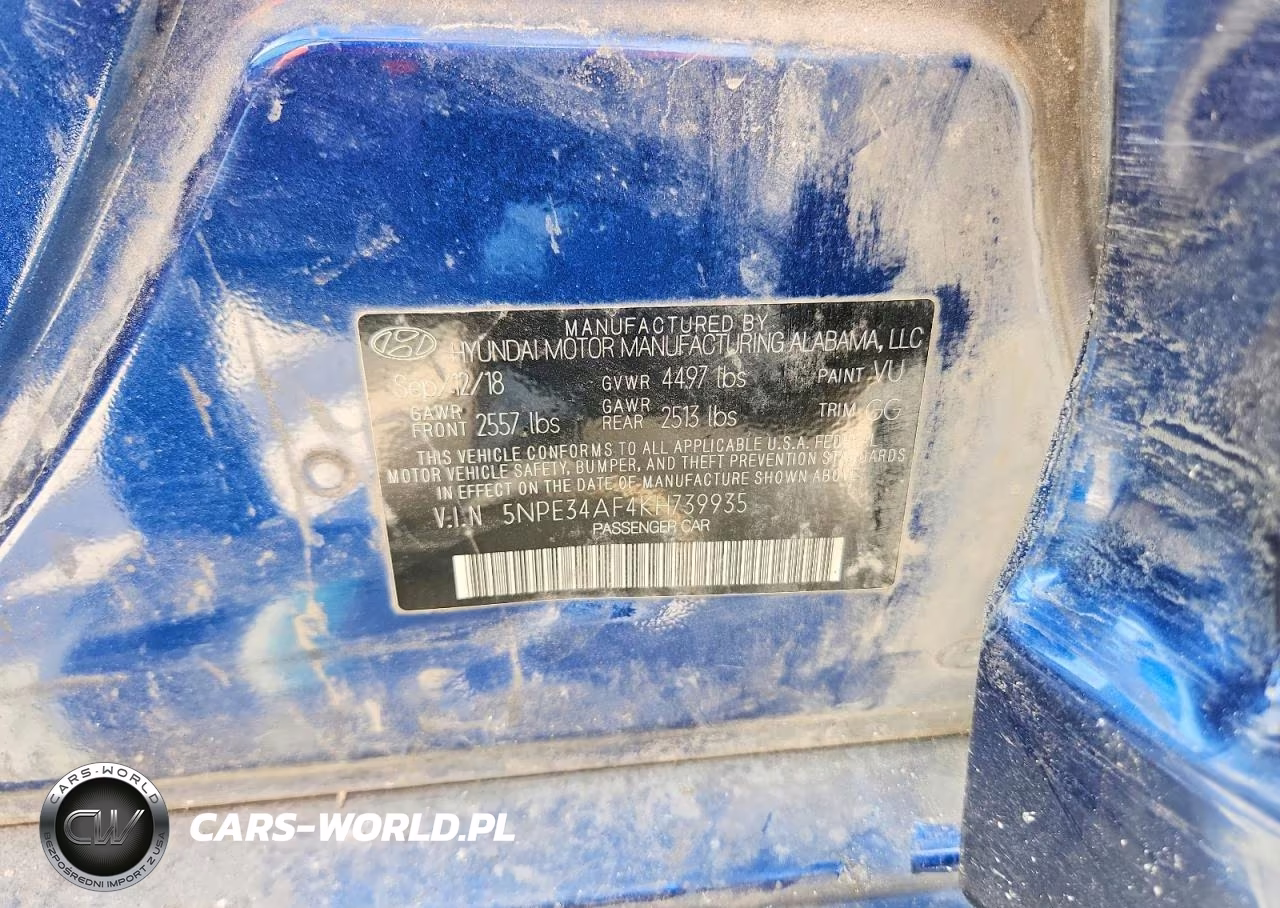 2019 Hyundai Sonata Limited VIN:5NPE34AF4KH739935 - 12
