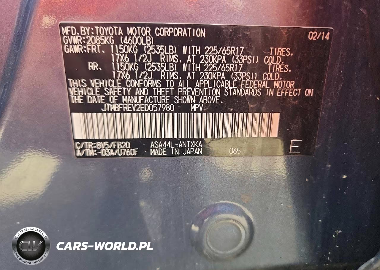 2014 Toyota Rav4 Le VIN:JTMBFREV2ED057980 - 13