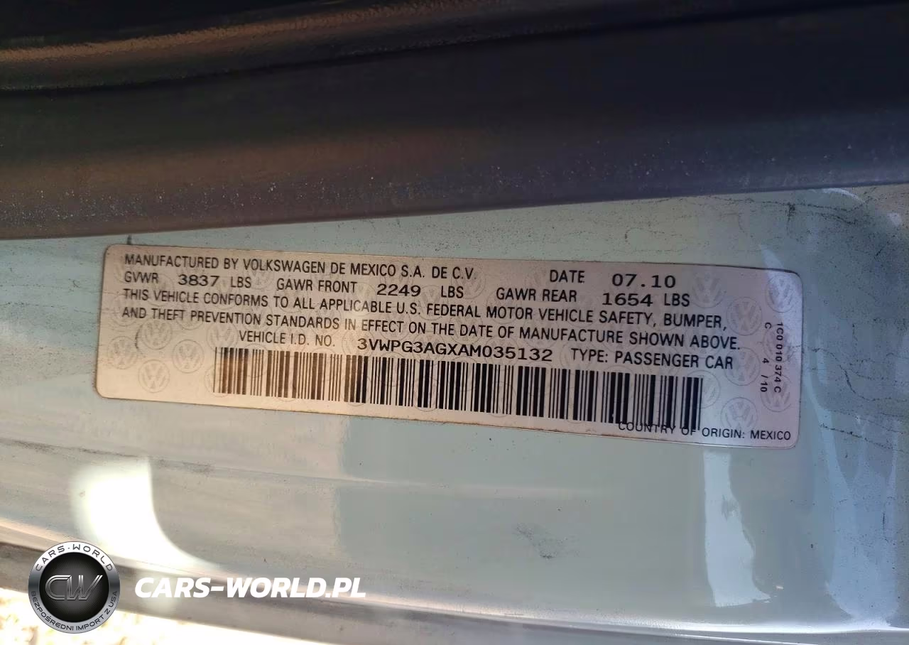 2010 Volkswagen New Beetle VIN:3VWPG3AGXAM035132 - 12