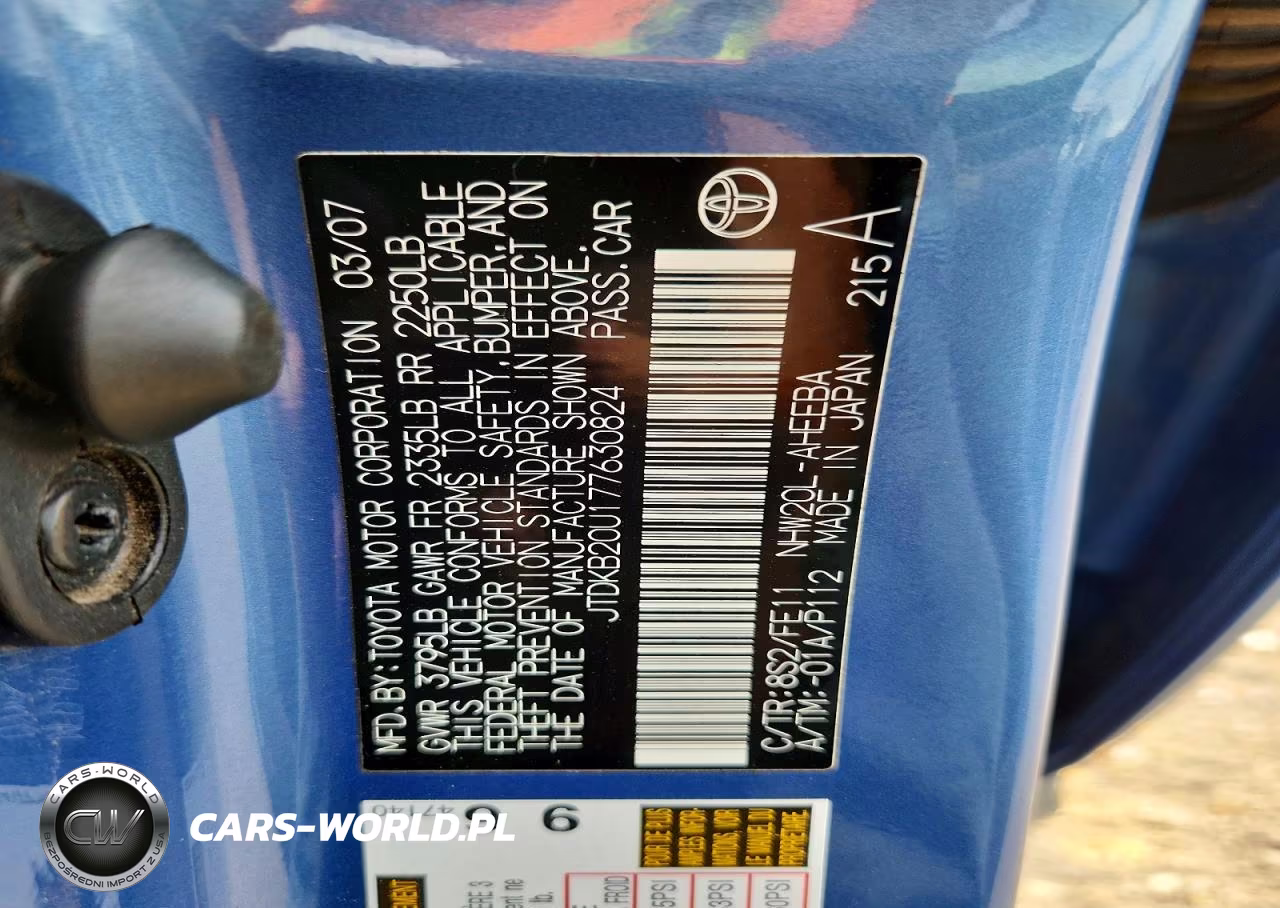 2007 Toyota Prius Touring VIN:JTDKB20U177630824 - 12