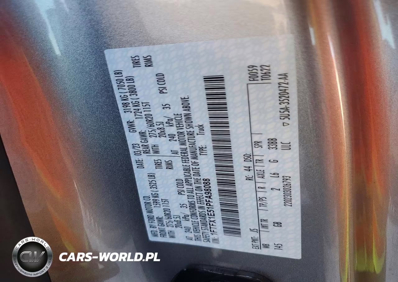2023 Ford F150 Super Cab VIN:1FTFX1E51PFA98088 - 12