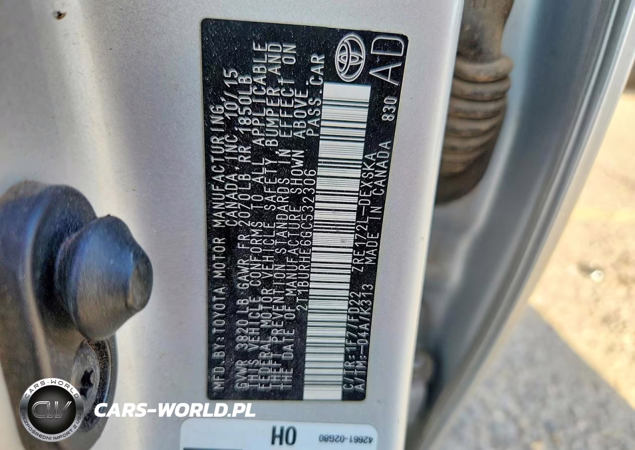 2016 Toyota Corolla S Plus VIN:2T1BURHE6GC532306 - 12
