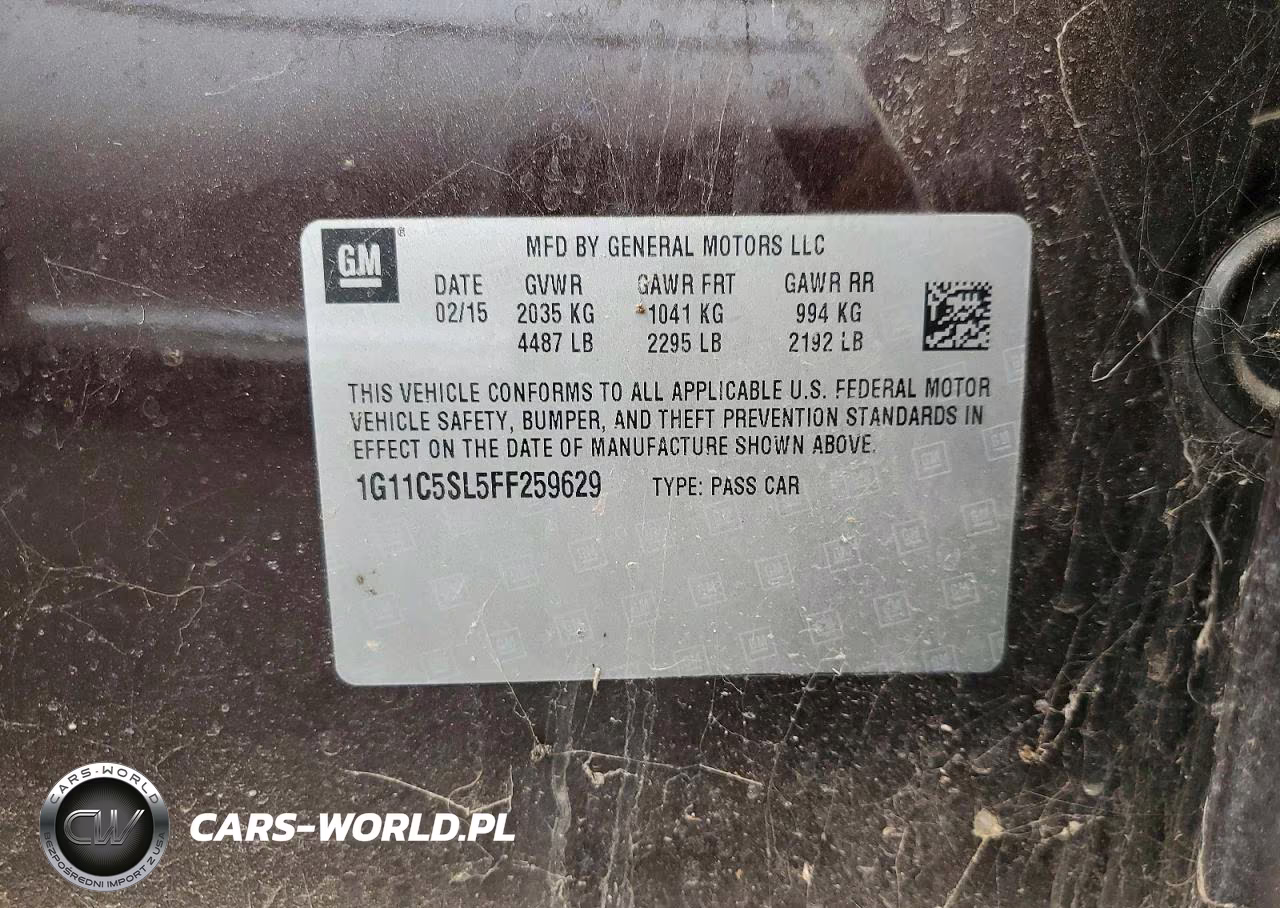 2015 Chevrolet Malibu 1Lt VIN:1G11C5SL5FF259629 - 12