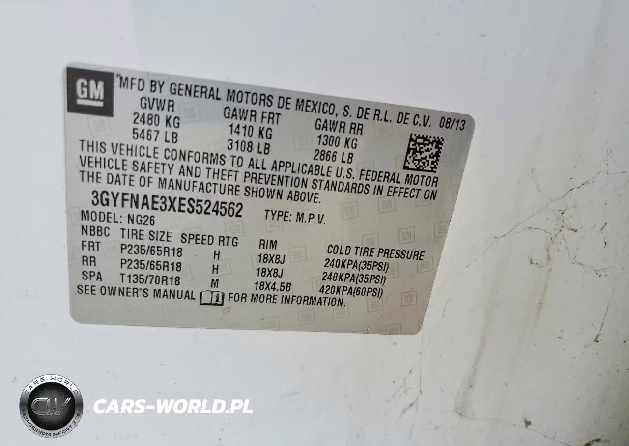 2014 Cadillac Srx VIN:3GYFNAE3XES524562 - 13