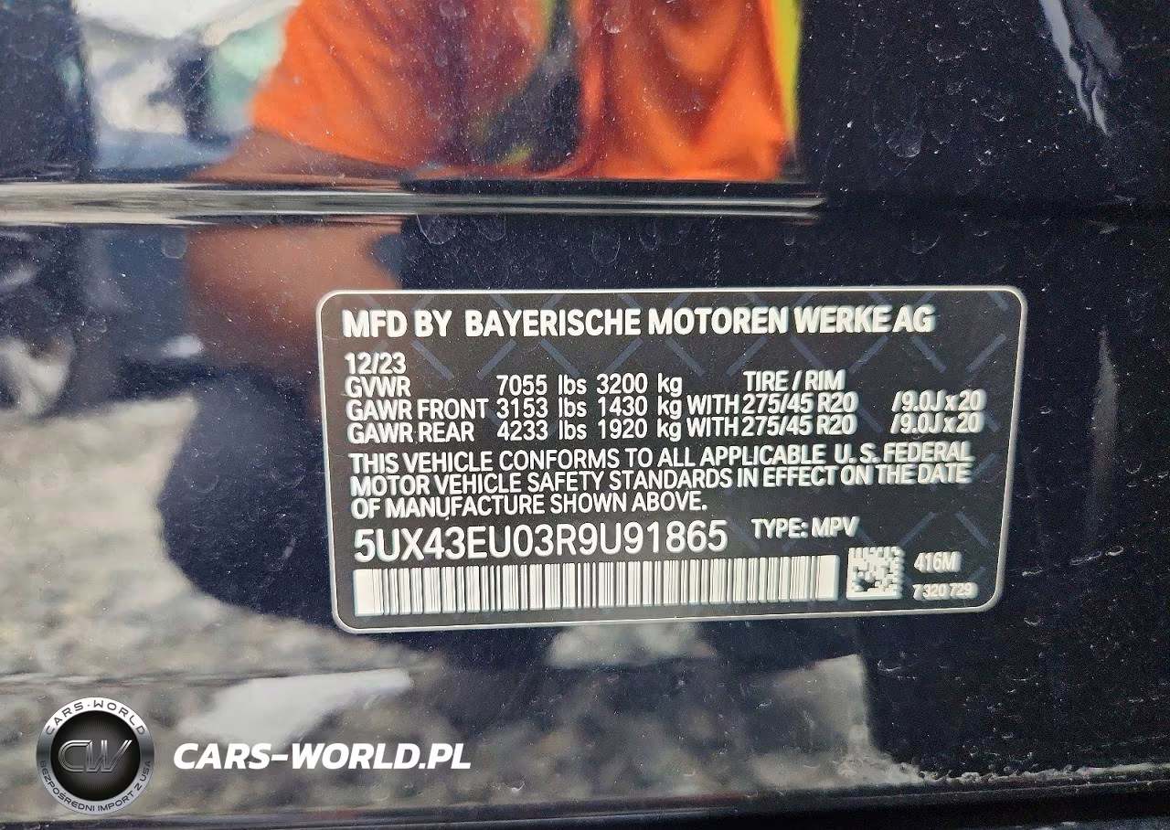 2024 BMW X5 xDrive50E VIN:5UX43EU03R9U91865 - 13