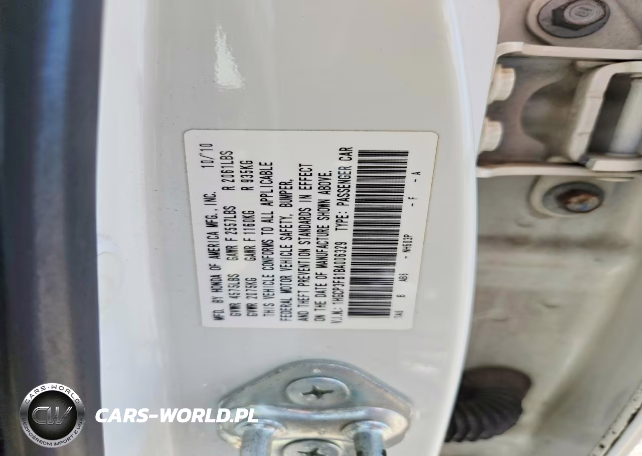 2011 Honda Accord Exl VIN:1HGCP3F81BA006329 - 12