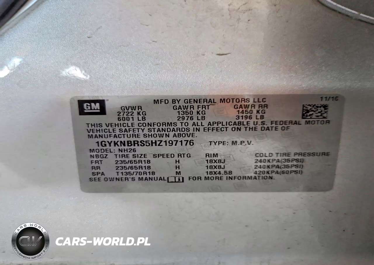 2017 Cadillac Xt5 Luxury VIN:1GYKNBRS5HZ197176 - 12