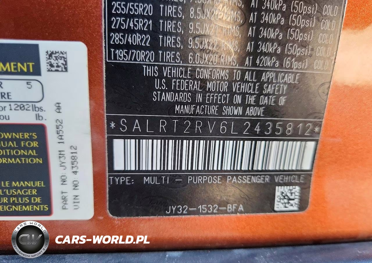 2020 Land Rover Discovery Hse Luxury VIN:SALRT2RV6L2435812 - 14
