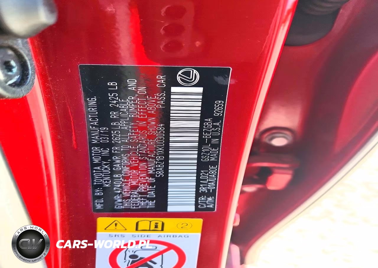 2019 Lexus Es 350 VIN:58ABZ1B1XKU030584 - 12