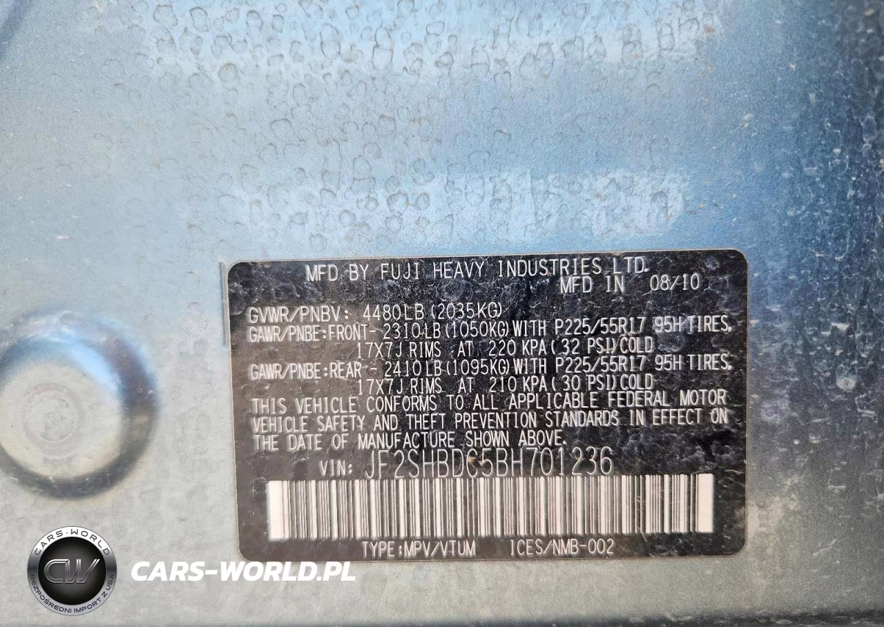 2011 Subaru Forester 2.5X Premium VIN:JF2SHBDC5BH701236 - 12