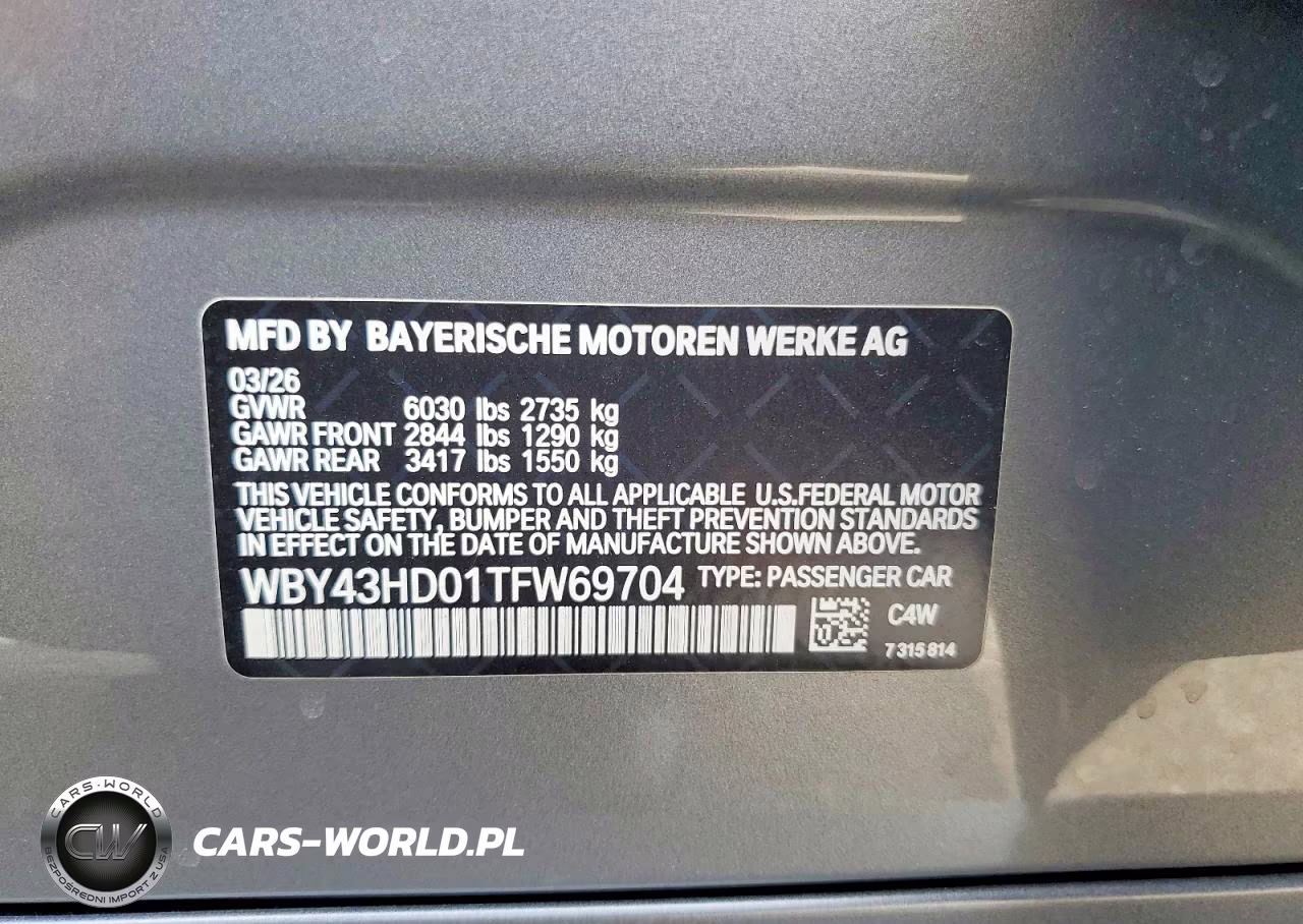 2026 BMW I4 xDrive 40 VIN:WBY43HD01TFW69704 - 12