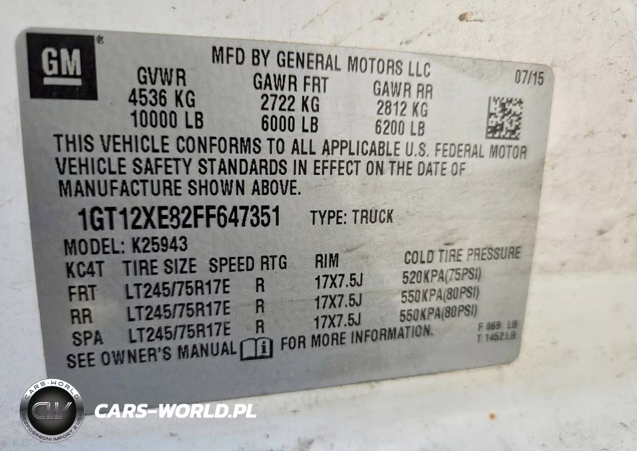 2015 GMC Sierra K2500 Heavy Duty VIN:1GT12XE82FF647351 - 12