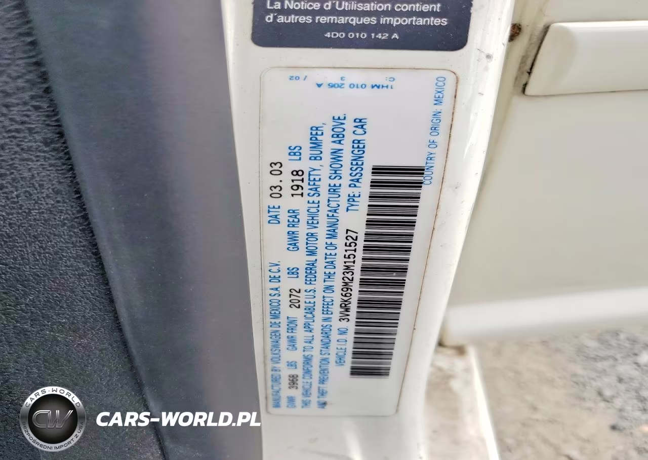 2003 Volkswagen Jetta Gl VIN:3VWRK69M23M151527 - 12