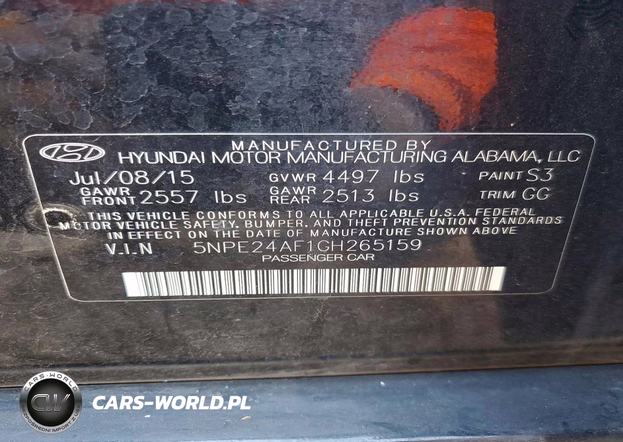 2016 Hyundai Sonata Se VIN:5NPE24AF1GH265159 - 12