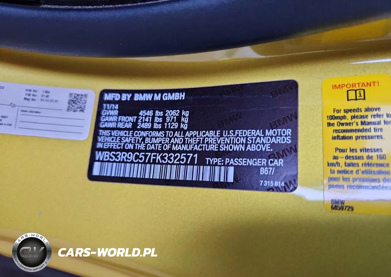 2015 BMW M4 VIN:WBS3R9C57FK332571 - 12
