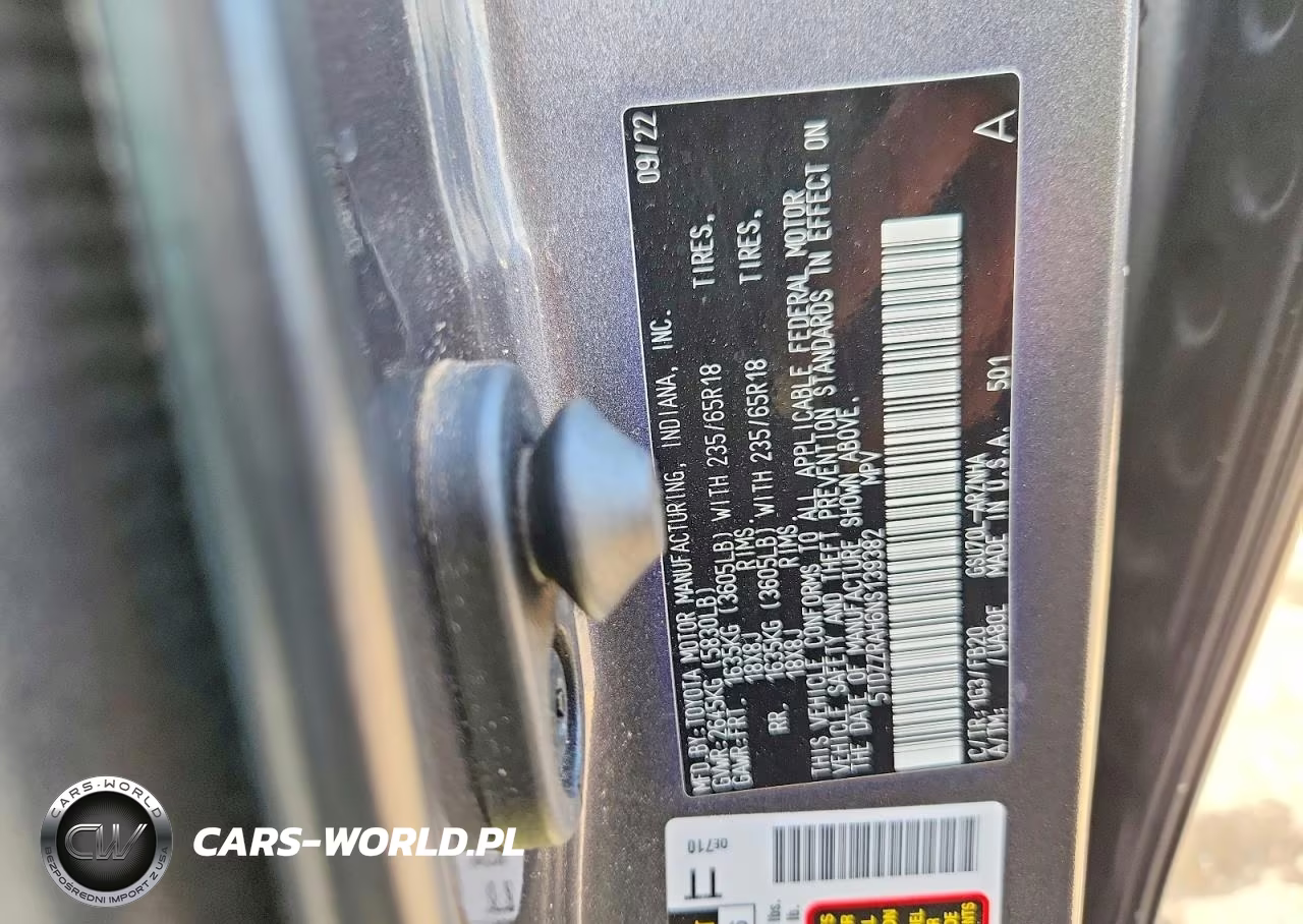 2022 Toyota Highlander Le VIN:5TDZZRAH6NS139382 - 12