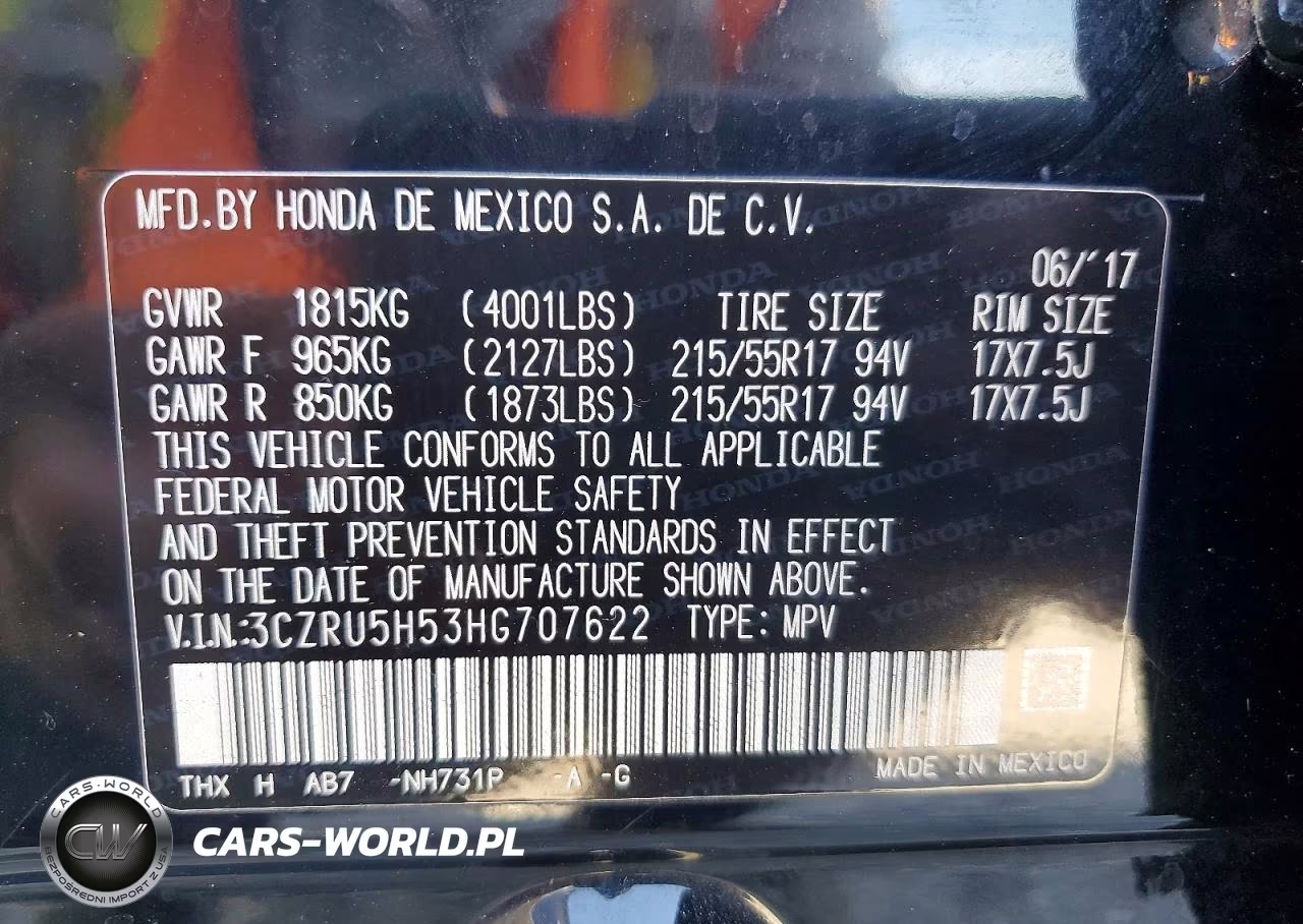 2017 Honda Hr-V VIN:3CZRU5H53HG707622 - 13