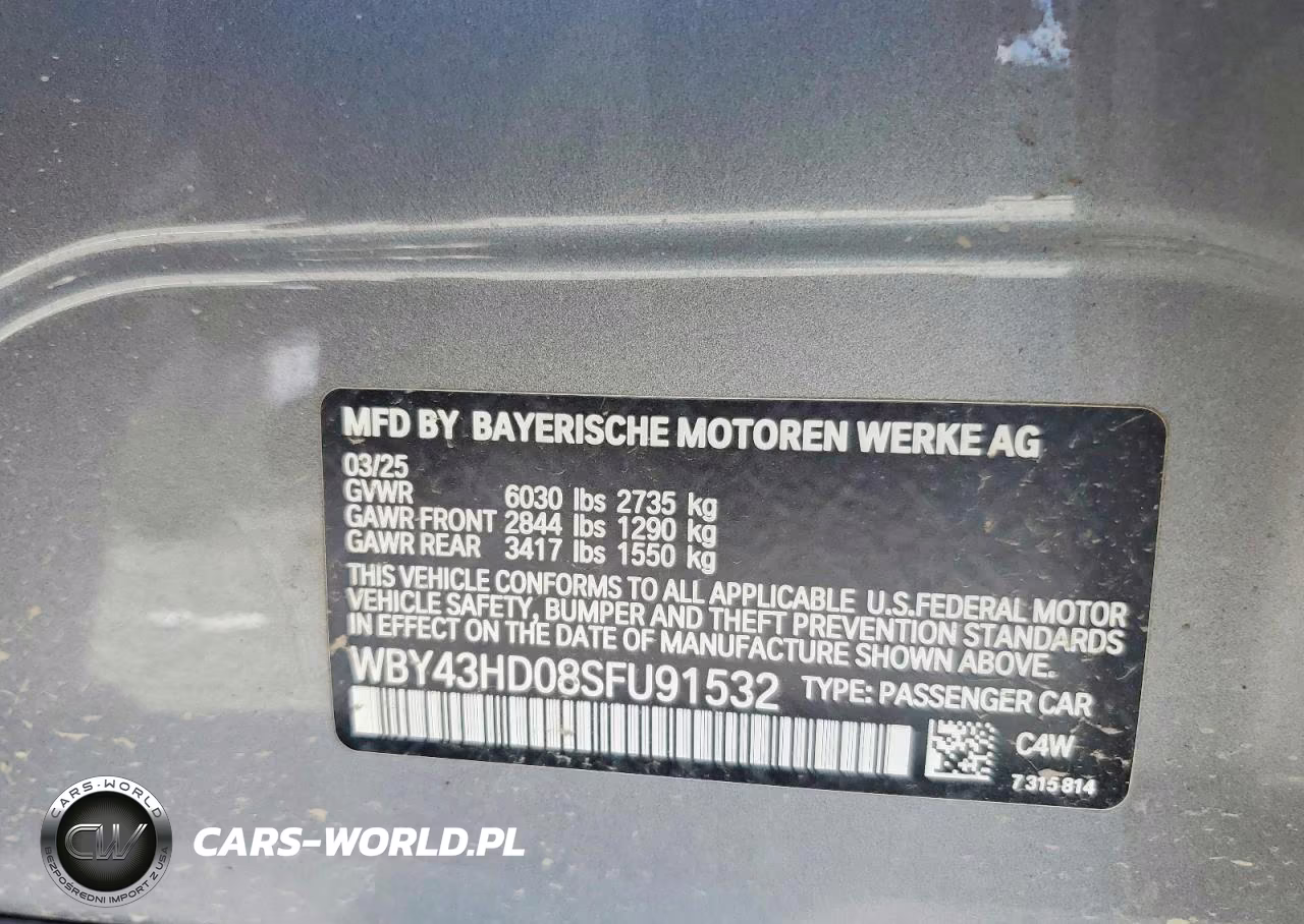 2025 BMW I4 xDrive 40 VIN:WBY43HD08SFU91532 - 12