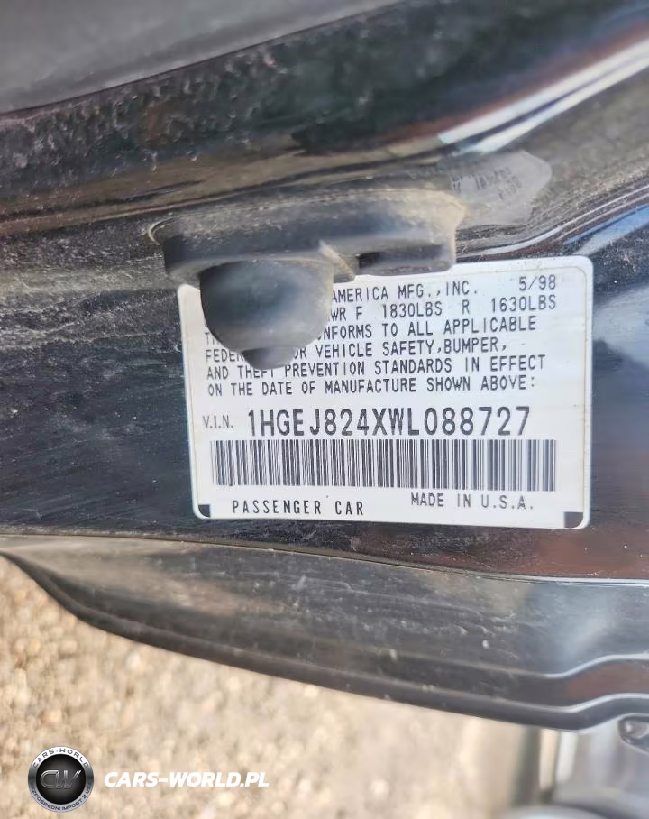 1998 Honda Civic Ex VIN:1HGEJ824XWL088727 - 13