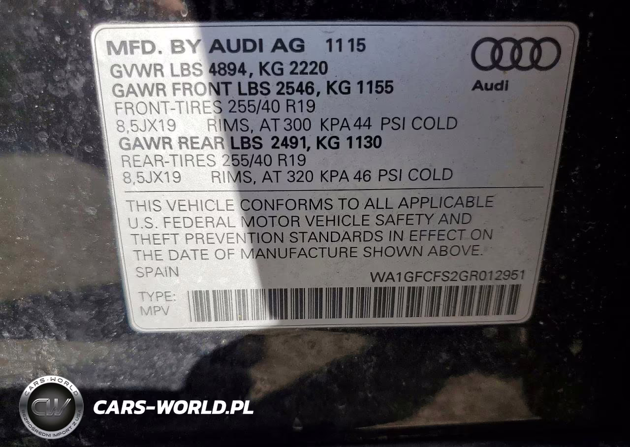 2016 Audi Q3 Prestige VIN:WA1GFCFS2GR012951 - 13