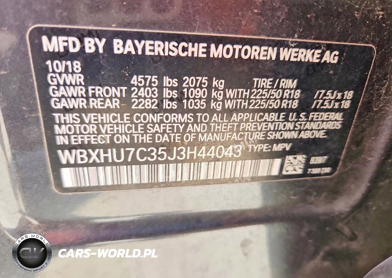 2018 BMW X1 Sdrive28I VIN:WBXHU7C35J3H44043 - 13