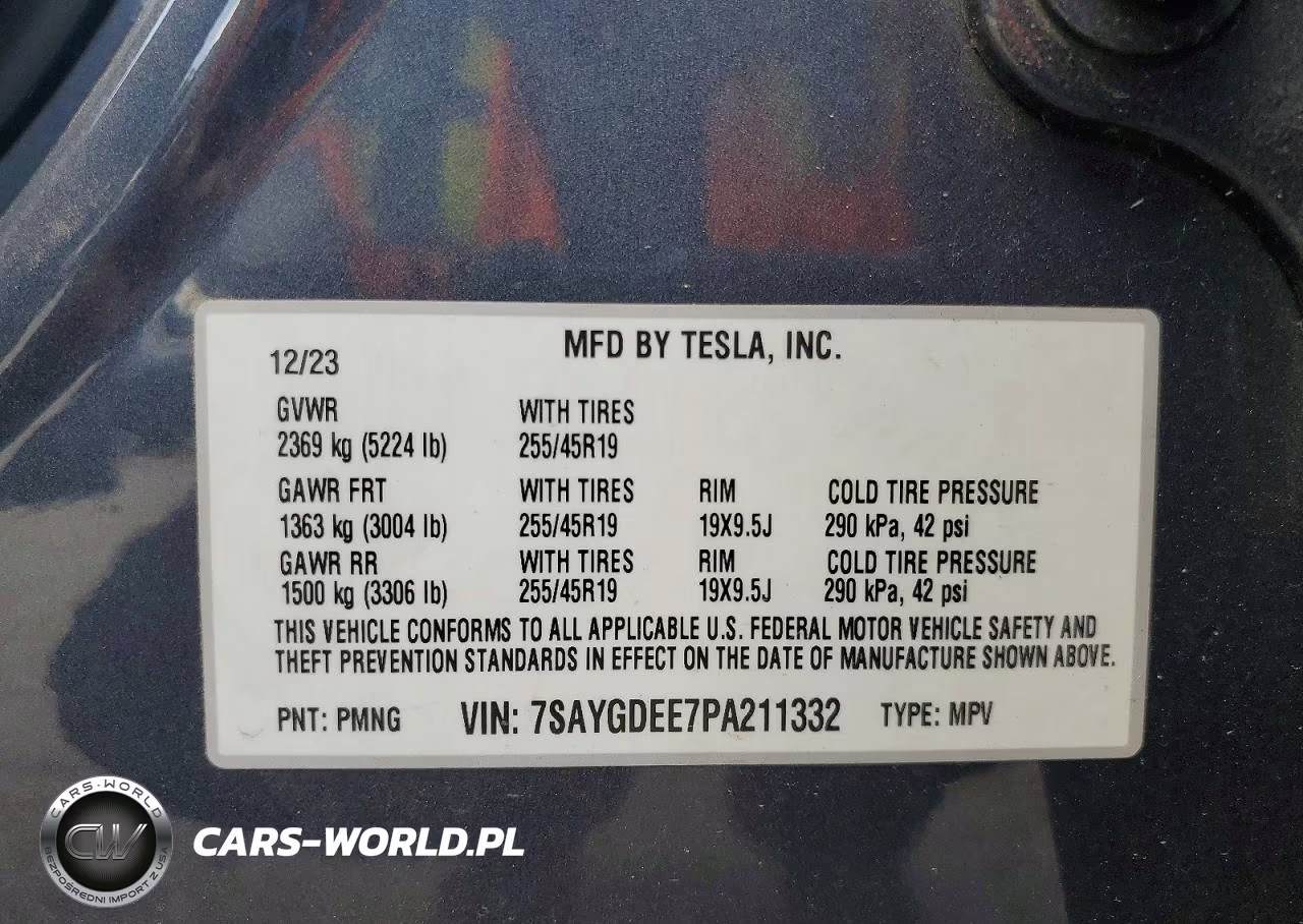 2023 Tesla Model Y VIN:7SAYGDEE7PA211332 - 14